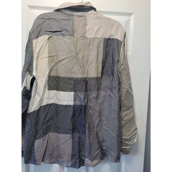 Totokaelo Archive Gray Color block design long sleeve Button down shirt large - Picture 3 of 6